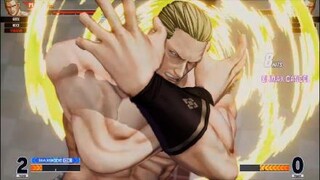 KOF15　ギース　雷剛レイジングストーム27Hit8割コンボ　一気に形勢逆転