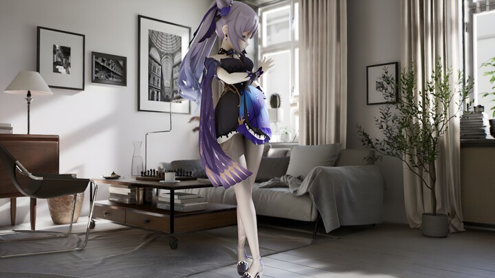 [4K/60fps][Realistic Rendering/Unreal 5] Keqing - Dancing with Colorful Skirts - Drunken Fingers