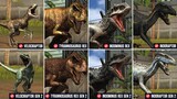 ALL GEN 1 VS GEN 2 [Part 1] Indoraptor, Mosasaurus, Indominus Rex | jurassic World The Game