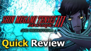 Shin Megami Tensei III Nocturne HD Remaster (Quick Review) [PC]