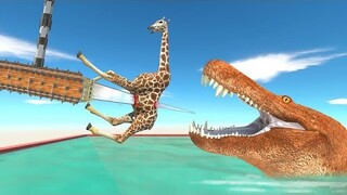 Be Careful not to be Thrown Into Pool With Spike Hammer - Animal Revolt Battle Simulator