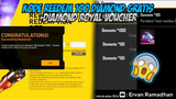 KODE REDEEM BARU !! 100 DIAMOND GRATIS + DIAMOND ROYAL VOUCHER GRATIS - KLAIM SEKARANG !!