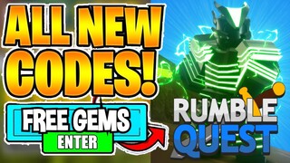 Roblox Rumble Quest All Working Codes! March 2022