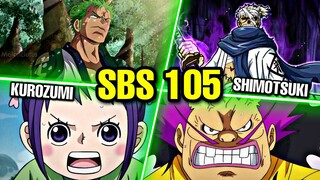 ONE PIECE SBS 105 -  ¡TODO LO QUE DEBES SABER! (Shimotsuki Zoro, Kurozumi Otama..)