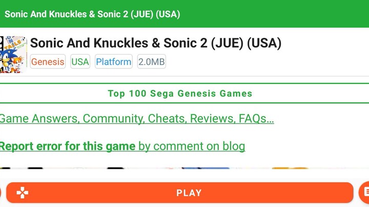 Sonic The Hedgehog 2 Knuckles (1992) Gameplay By SEGA