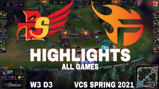 Highlight BTS vs FL (All Game) VCS Mùa Xuân 2021 | VCS Spring 2021 | Burst The Sky vs Team Flash