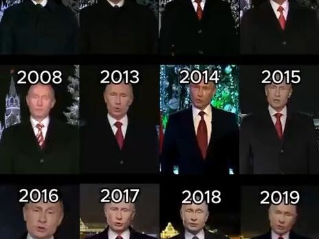 Kể từ năm 2000, lời chúc mừng Năm Mới của Vladimir Putin hầu như không thay đổi mỗi năm