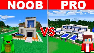 Mikey & JJ Minecraft NOOB vs PRO: SAFEST ZOMBIE SECURITY HOUSE BUILD CHALLENGE (Maizen Mizen Mazien)