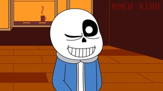 Lazy Undertale Sans at Grillby's Speedpaint | Amen King