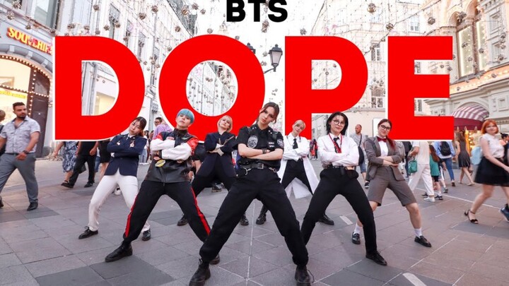 [KPOP IN PUBLIC  ] BTS- DOPE | DANCE COVER by GLAM俄罗斯舞团街头翻跳