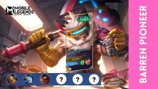 SKIN PINK AUTO JADI MACHO | GAMEPLAY SKIN ELITE AULUS BARREN PIONEER | Mobile Legends Bang Bang