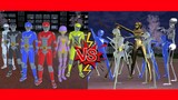 Superhero Squad VS Monsters || SAKURA School Simulator