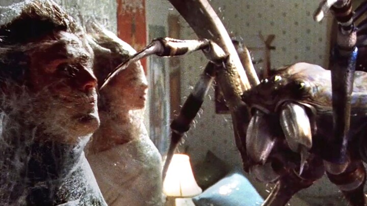 The mutant giant spider is 2 meters tall and uses spider silk to wrap humans and store them as food!