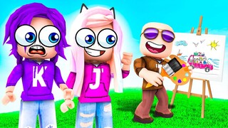 I had a Speed Draw competition against Janet and Kate! | Roblox