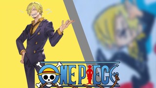 black foot sanji🔥 menggambar sanji versi chibi ||Drawing kru topi jerami versi chibi|| PT.8