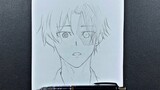 Easy anime sketch | how to draw anime boy step-by-step with just a pencil