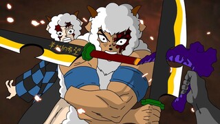 Video pendek Pleasant Goat and Big Big Wolf versi Demon Slayer