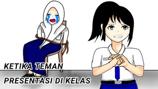 Ketika teman presentasi dikelas