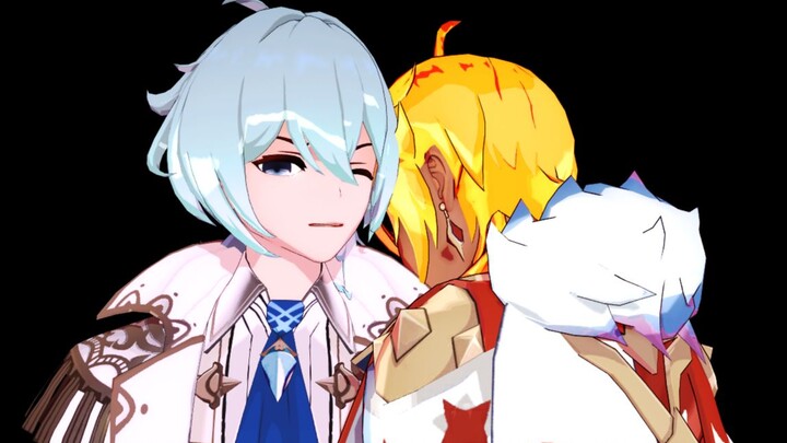 [Genshin Impact MMD] Diluc loại băng và Kaia loại lửa