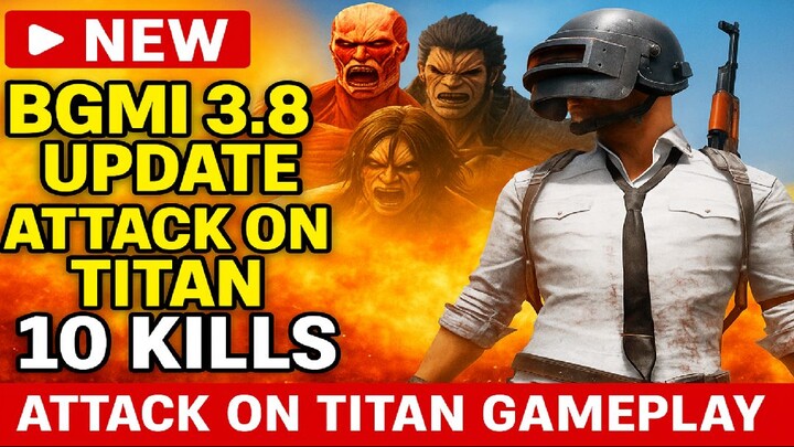 BGMI 3.8 Update Gameplay | Attack on Titan Titans Unleashed! | Global Fans Watch This!