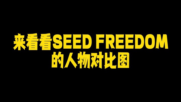 SEED FREEDOM人物与之前对比图，你们怎么看？