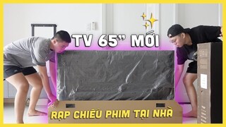 RẠP CHIẾU PHIM TẠI NHÀ MÌNH 🎞 Mới mua TV mới SIÊU TO KHỔNG LỒ như máy chiếu!