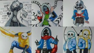 Sans Drawing Art 7 Amazing Undertale Vẽ 7 sans cực ngầu