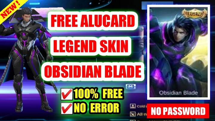 FREE ALUCARD LEGEND SKIN (OBSIDIAN BLADE) | mobile legends