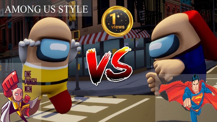 One Punch man Vs Superman Webcomic 1 _ AMONG US  #amongus #superheroes #onepunch #webcomic