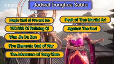 Jadwal Donghua Sabtu