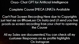 Onzo- Course Chat GPT for Artificial Intelligence download