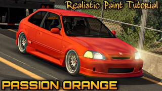 Realistic Paint Tutorial | Passion Orange Honda Civic EK9 in Car Parking Multiplayer New Update