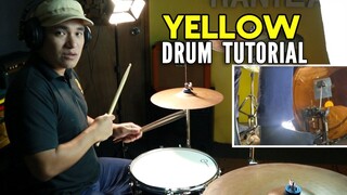 Yellow | Coldplay | DRUM TUTORIAL | Filipino Instruction