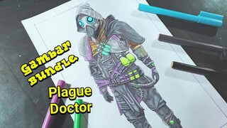 Menggambar bundle Plague Doctor | gambar free fire