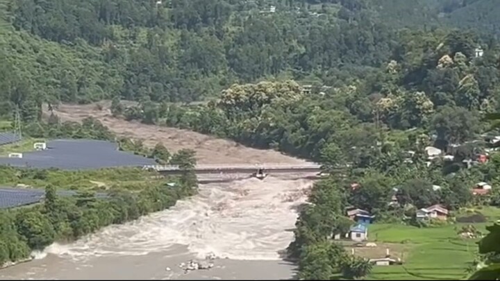This videos showed all affected Flood Areas in Nepal from Tibet China-Live Footage of 26th Aug 2026