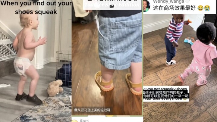 [TikTok] Squeaky kids’ shoes have hit overseas, opening up a whole new world for these foreigners.