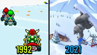 Evolution Of Winter Tracks in Mario Kart Games (1992 - 2021)