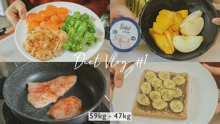 Diet Vlog #1 - WHAT I EAT IN A DAY 🥦🥑 | Indonesia