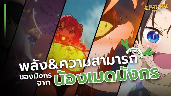 พลังและความสามารถ ของมังกรทุกคนจาก "น้องเมดมังกร"