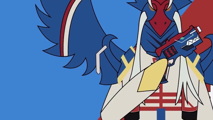 The roll call of the 10 members of the Juden Sentai Kyoryuger restored with abstract animations and 