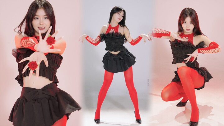 [4K vertical screen] Red long johns and 10cm red-soled high heels are a perfect match!