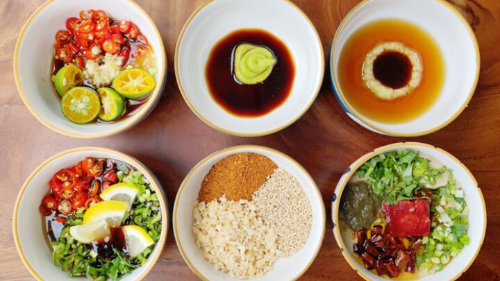 6 kinds of dipping sauces! They're not just for hot pot!