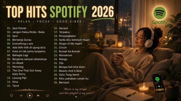 Lagu Terbaru 2026 Terpopuler Playlist Top Hits Spotify Indonesia Pilihan Terbaik