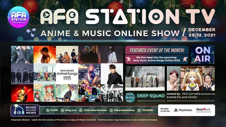 AFA Station TV Anime & Music Online Show December 2021 (Archived Version)