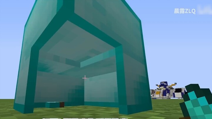 When scaled down to 1 pixel size in Minecraft! How to live in a diamond block!