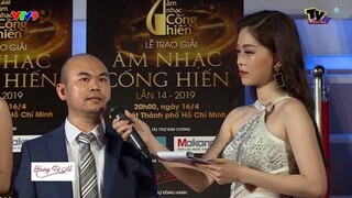 Á Hậu Bùi Phương Nga bất ngờ trở thành MC thảm đỏ Lễ Trao Giải Âm Nhạc Cống Hiến 2019