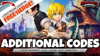 Additional Limited CODES! FREE COLLAB FIGHTER! | KOF Allstar x 7 Deadly Sins
