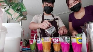 นมชมพู3โกโก้2ชานมเย็น2ชาเขียวนม1ขอหวานมันแยกน้ำแข็งค่ะ(กาแฟ โบว์)
