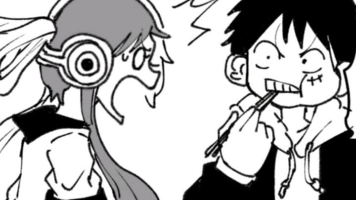 Luffy and Uta's daily campus life