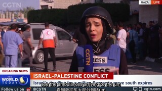 CCTV's Palestine correspondent reports from Gaza Hospital!!!